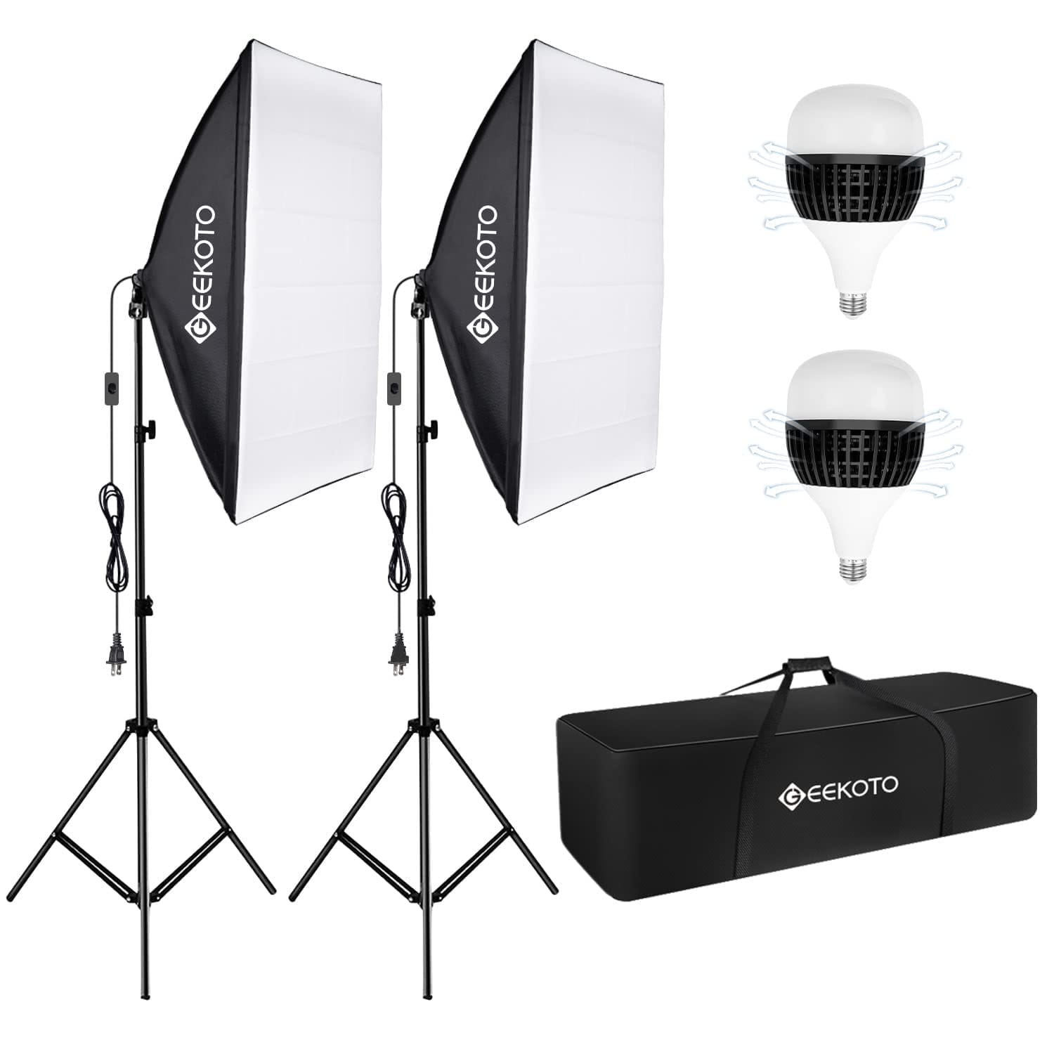 GEEKOTO Softbox Set Fotostudio 50 x 70cm